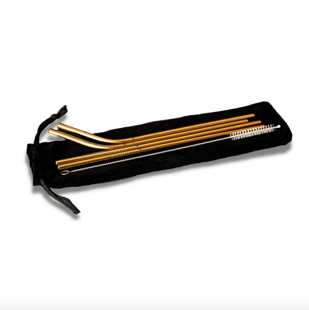 GIFT IDEA | Set of 4 signature golden straws - EVAH Foods