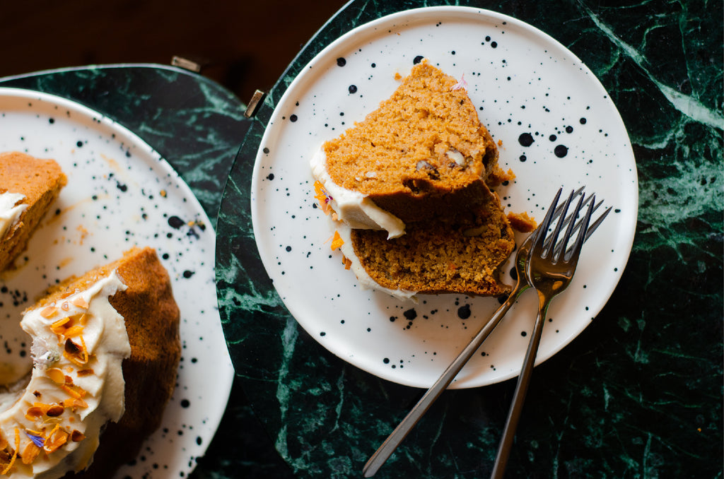 VEGAN PUMPKIN BREAD with VANILLA CREAM